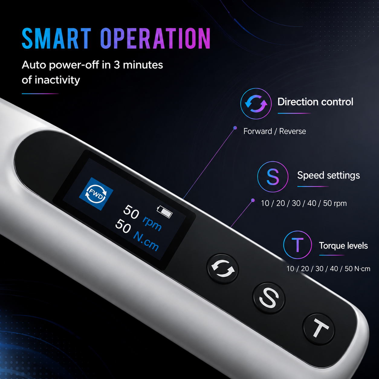 Dental Digital Torque Implant Driver