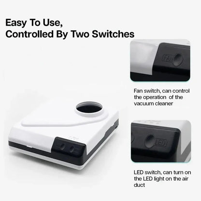 Compact Dental Laboratory Dust Collector with LED Light