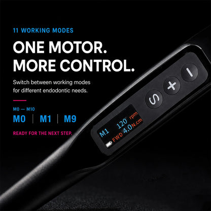 endo motor LCD display showing speed and torque settings