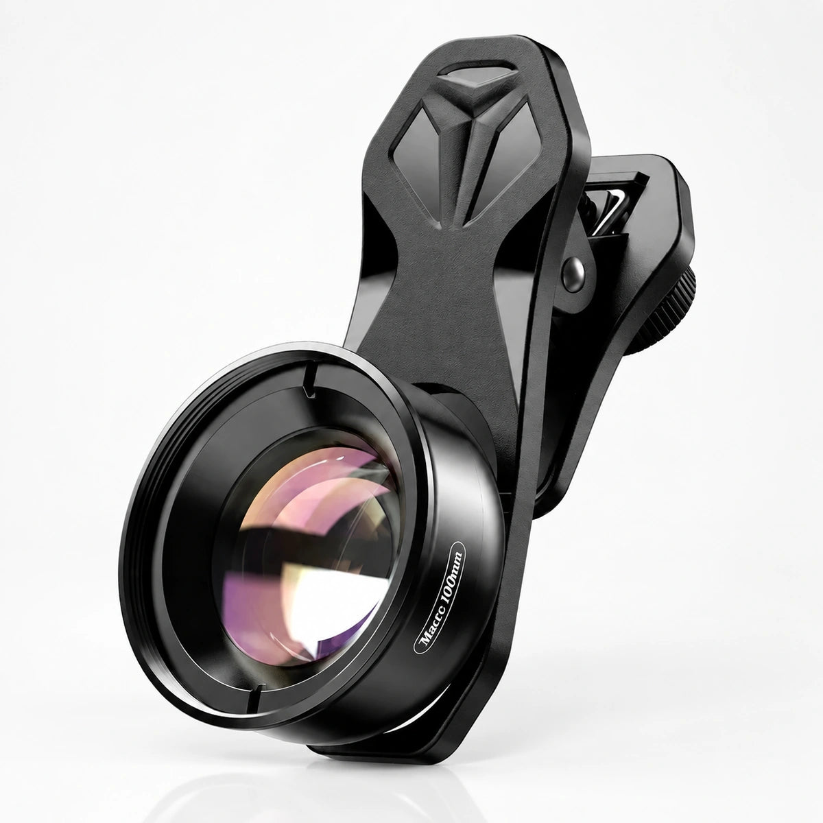 Clip-on 100mm macro lens for smartphone dental photography