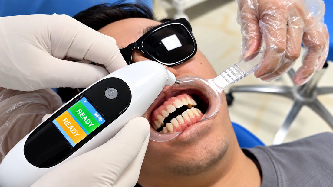 digital shade matching device scanning tooth shades