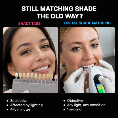 comparison of manual shade tabs and a digital shade matching device