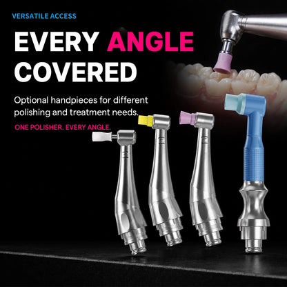 set of tooth polisher handpieces with different polishing cups