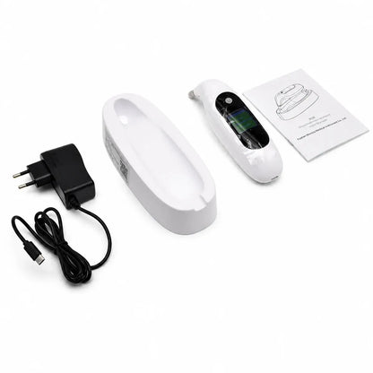 Tooth shade analyzer kit with charger base and user manual