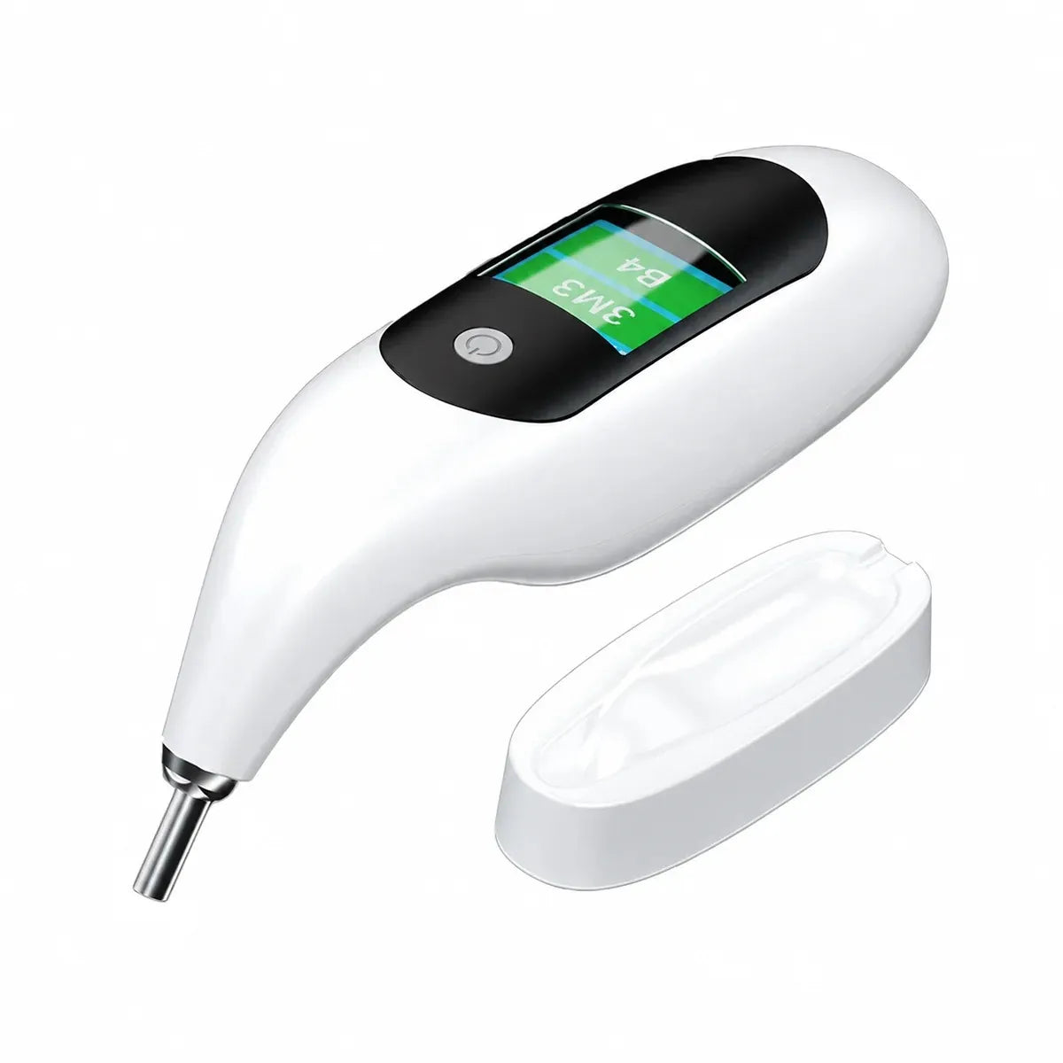 Handheld tooth shade analyzer with LCD screen and charging base