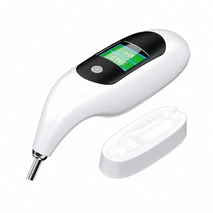 Handheld tooth shade analyzer with LCD screen and charging base