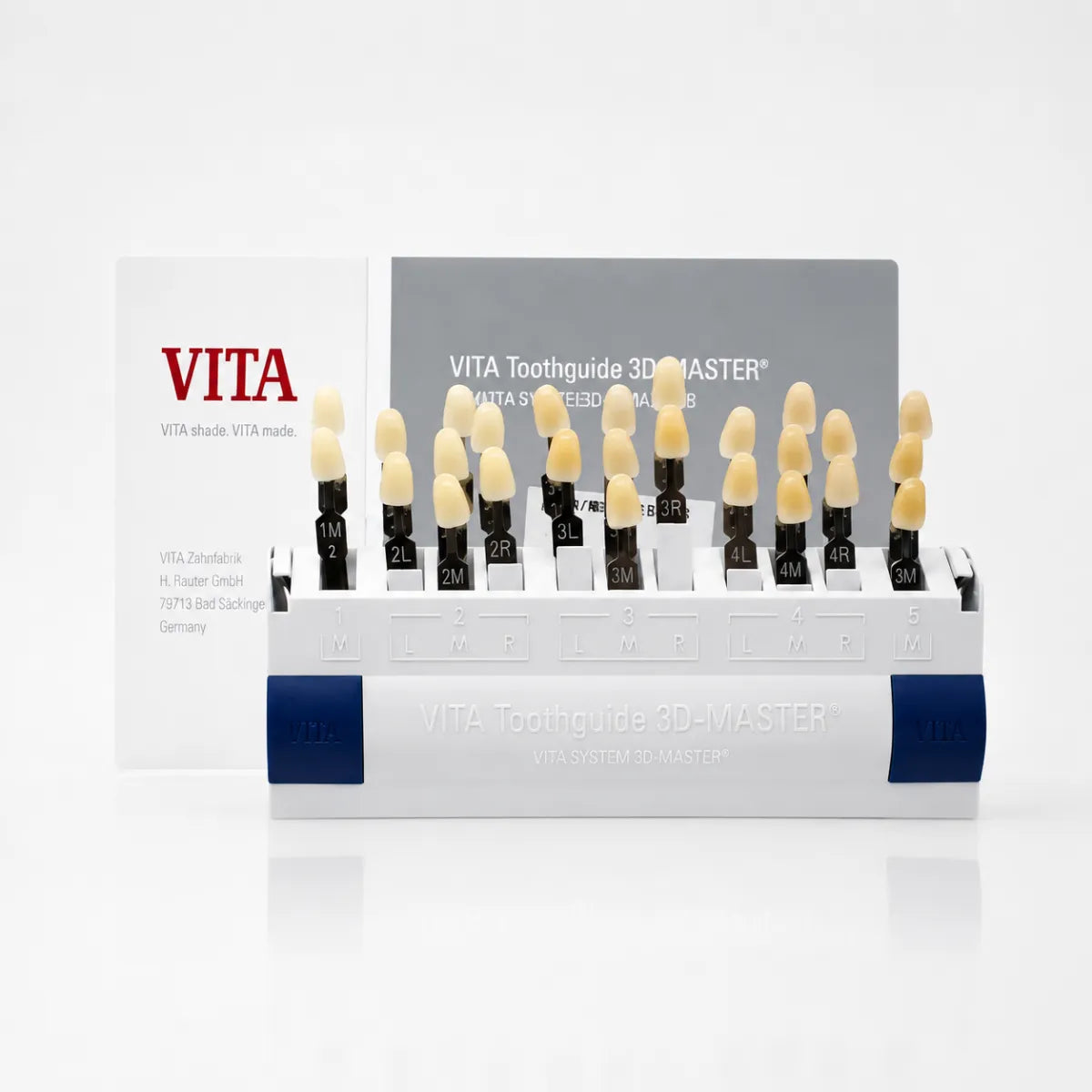 VITA 3D Master shade guide with 29 color tabs and branding card